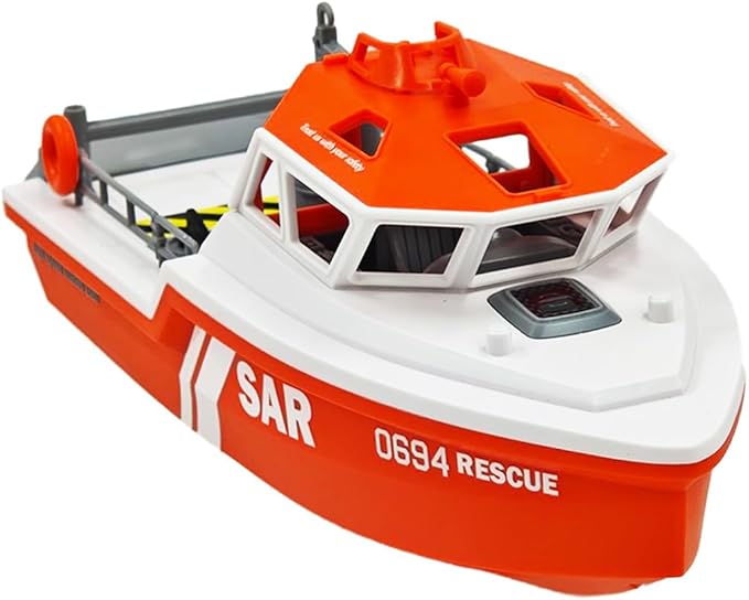 New TX694 RC Boat for Pools Lakes - 1/32 2.4 GHz Rescue Boats Brushless Motor Remote Controlled Boats Model for Adults (RTR Version)