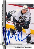 Sports Memorabilia Autograph Warehouse 466104 Andrei Nazarov Autographed Hockey Card 2000 BAP No. 417