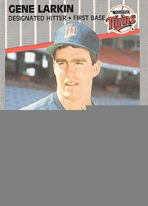 Autograph Warehouse 245634 Gene Larkin Autographed Baseball Card - Minnesota Twins 1989 Fleer - No. 117