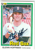 Sports Memorabilia Autograph Warehouse 246054 Glenn Hoffman Autographed Baseball Card - Boston Red Sox 1981 Donruss - No. 95