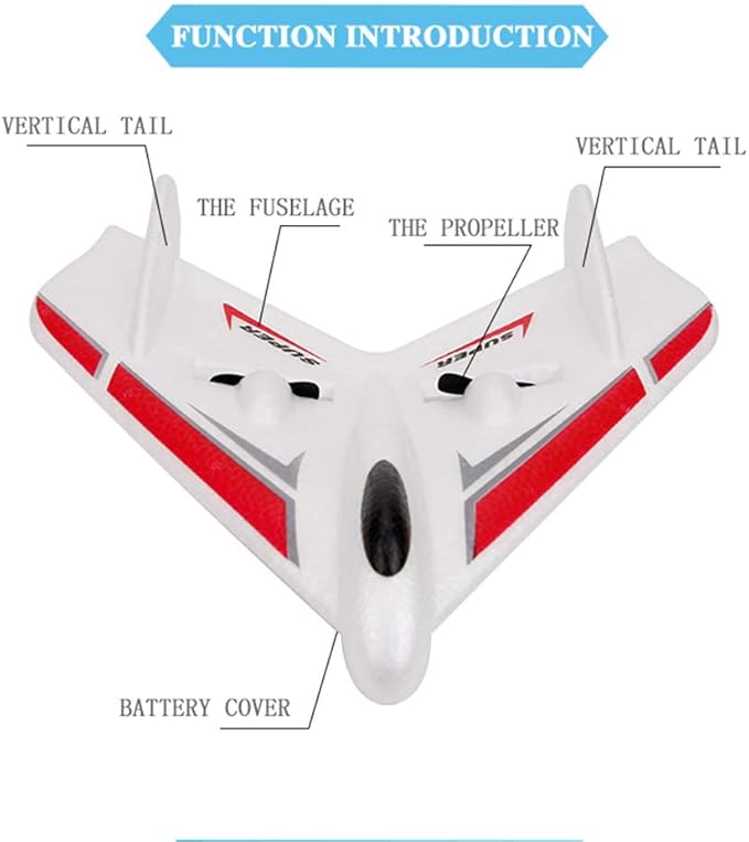 GoolRC FX601 RC Airplane 2.4Ghz 2 Channel Remote Control Plane Easy to Fly RC Aircraft for Beginners Teens and Adults