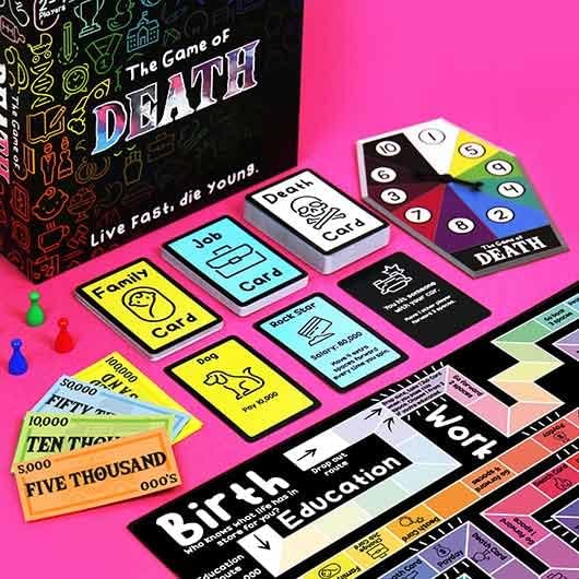 Gift Republic Game of Death – Live Fast Die Young | Dark Humour Adult Party Board Game | Outrageous Survival Challenge for 2- Players | Mature Content