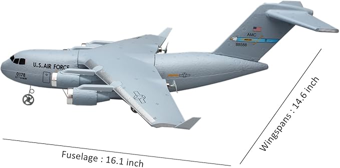 RC Plane2 Channels Remote Control Airplane RTFRC Airplane C-17Remote Control Plane for Kids Adults Beginner (2CH)