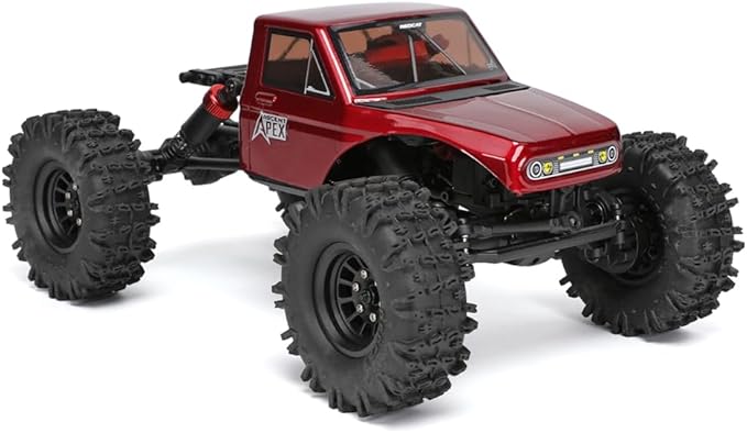 Redcat Racing Ascent-18 APEX 1/18 Scale Brushless Electric Rock Crawler Carbon Fiber 4WD RC Car for Adults with 2.4GHz Radio System (Red)
