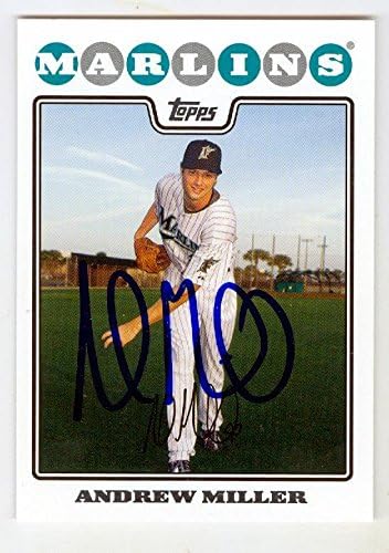 Sports Memorabilia Autograph Warehouse 245583 Andrew Miller Autographed Baseball Card - Florida Marlins 2008 Topps - No. 414