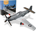 Air Force Series P-51 Mustang Fighter Airplane Military Building Set Adult Gift Compatible with Lego (258 Pieces)
