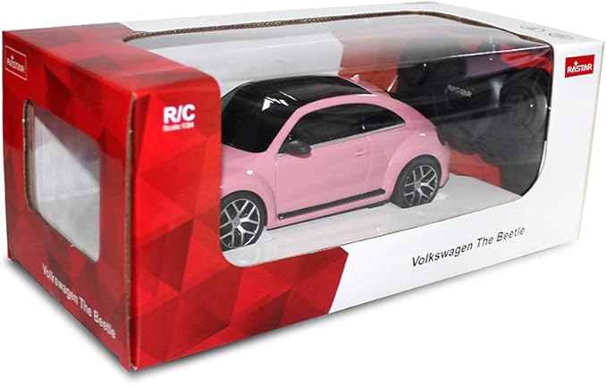 RASTAR Radio Remote Control 1/24 Scale Volkswagen Beetle Licensed RC Model Car (Pink)
