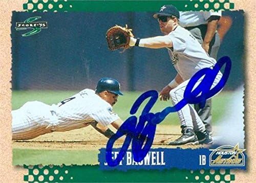 Sports Memorabilia Autograph Warehouse 302023 1995 Score Jeff Bagwell Autographed No.221 Baseball Card - Houston Astros SC