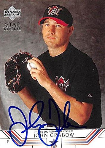 Sports Memorabilia Autograph Warehouse 244534 John Grabow Autographed Baseball Card - Pittsburgh Pirates FT 2001 Upper Deck Star Rookie - No. 38
