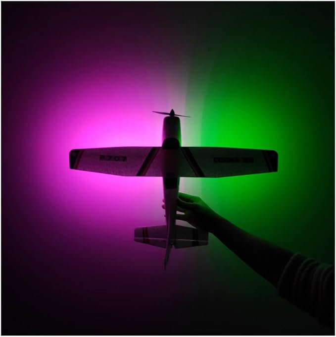 P707pro RC Airplane 3D6G Upgraded 2.4Ghz 3CH Fixed Wing RC Plane with 1020 Motor CESSNA-182 Remote Control Plane for Adults (Light Version)