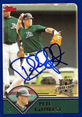 Sports Memorabilia Autograph Warehouse 247670 Pete LaForest Autographed Baseball Card - Tampa Rays 2003 Topps First Year - No. T239 Rookie