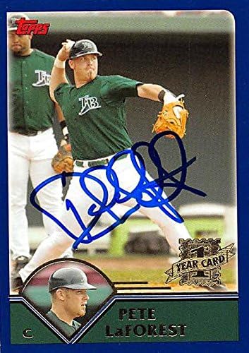 Sports Memorabilia Autograph Warehouse 247670 Pete LaForest Autographed Baseball Card - Tampa Rays 2003 Topps First Year - No. T239 Rookie