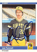 Sports Memorabilia Autograph Warehouse 247260 Lee Tunnell Autographed Baseball Card - Pittsburgh Pirates 1984 Fleer - No. 268