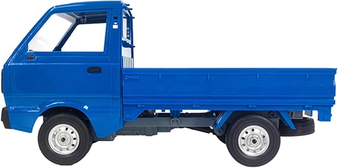 WPL D12 RC Kei Truck 1:10 Scale Remote Control Drift Car 2.4GHz All Terrain Off Road Pickup Truck Crawler with Brushed Motor LED Headlights 2 Batteries RTR for Adults (Blue)