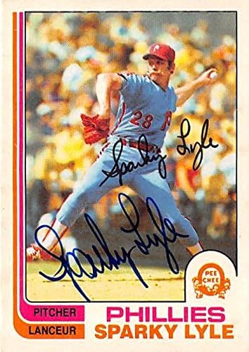 Sports Memorabilia Autograph Warehouse 302098 1982 O-Pee-Chee Sparky Lyle Autographed No.285 Baseball Card - Philadelphia Phillies