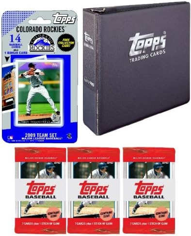 Colorado Rockies 2009 Topps MLB Team Set with 3 Ring Binder and 3 Topps Packs