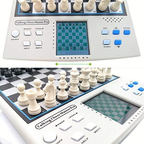 iCore Electronic Chess Set Talking Chess Master Pro 30 Skill Levels and 14 Brain Games 1 or 2-Player Modes for All Ages