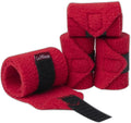 LeMieux Toy Pony Bandages for Toy Pony - Fleece - Simple Fastening - Suitable for Ages 3 Years + - Chilli