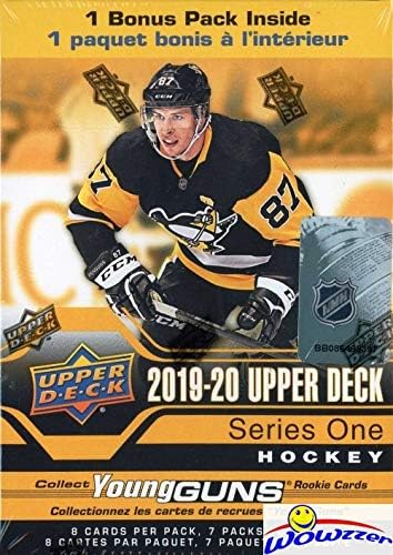 2019/20 Upper Deck Series 1 NHL Hockey EXCLUSIVE HUGE Factory Sealed Blaster Box with YOUNG GUN ROOKIE Card! Look for JACK HUGHES Quinn Hughes Victor Olofsson Alexandre Texier &amp Many More! WOWZ