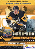2019/20 Upper Deck Series 1 NHL Hockey EXCLUSIVE HUGE Factory Sealed Blaster Box with YOUNG GUN ROOKIE Card! Look for JACK HUGHES Quinn Hughes Victor Olofsson Alexandre Texier &amp Many More! WOWZ