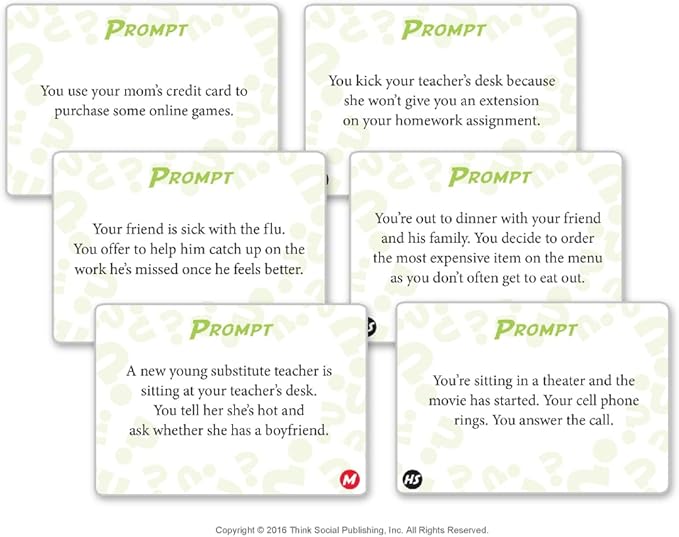 Social Thinking Should I or Shouldn't I? Middle &amp High School Expansion Pack