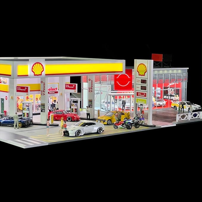 1/64 Scale Mini Building Scene Model (Cars Figures Not Included)