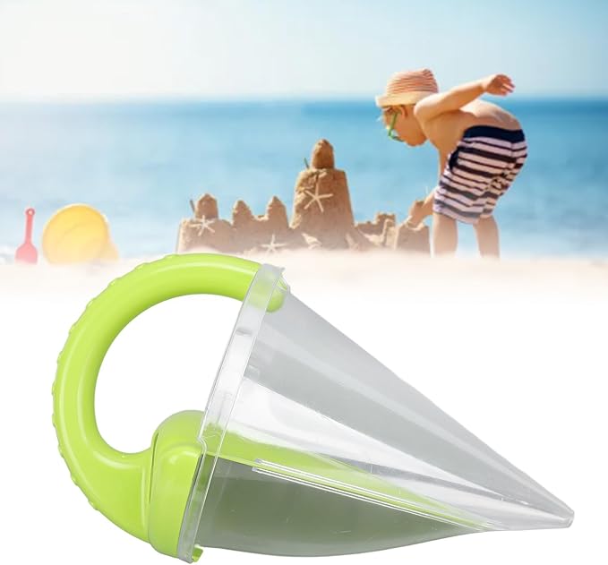Sand Castle Funnel Toy - DIY Beach Mixing Tool for Kids Spilling Funnel Builder Set with 3D for Spectacular Sandcastle Creations - Outdoor Summer Beach Play (Green)