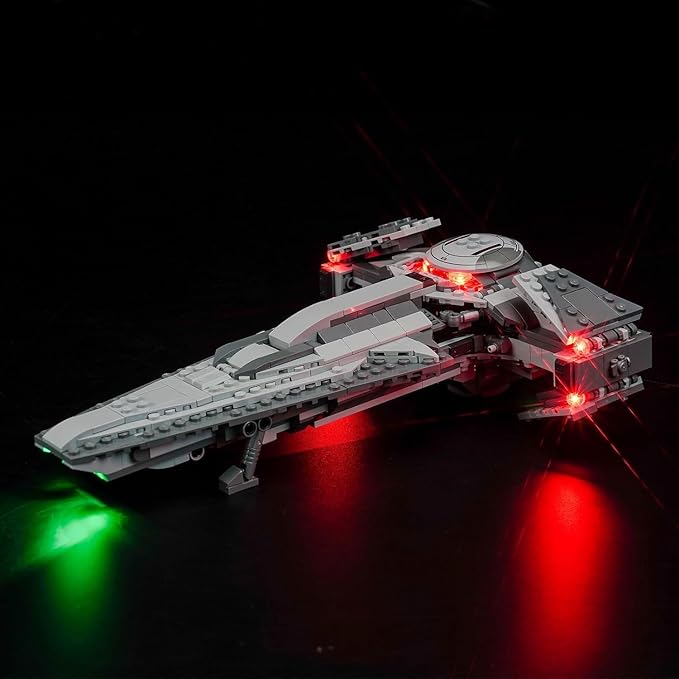Vaodest Led Light for Lego 75383 Darth Maul's Sith Infiltrator Building Blocks ModelDesign and Configuration Compatible with Model 75383(Led Light Only Not Building Block Kit)