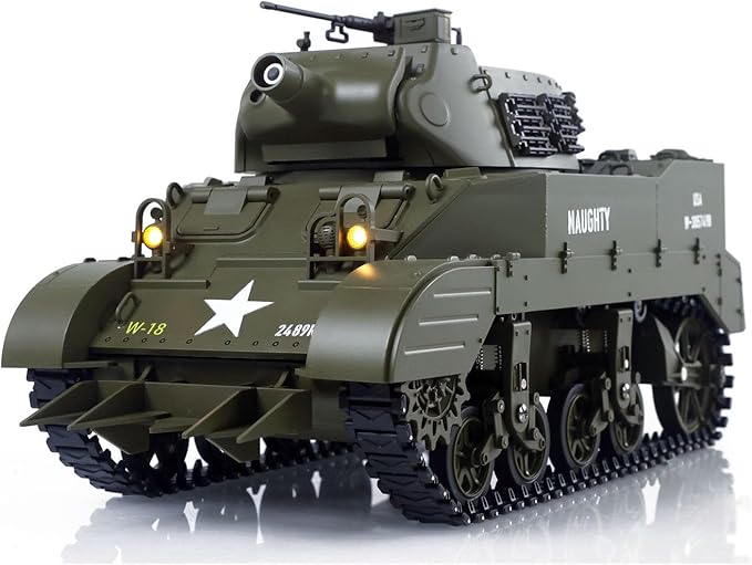 TOUCAN RC HOBBY US in Stock 1/16 RC Tank Simulation 360° Turret Rotary M8 HMC Scott Radio Control Battle Tank Smoke Sound Lights RTR Combat Vehicle
