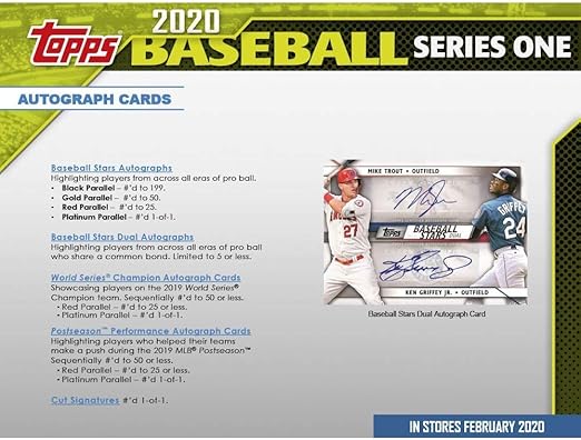 2020 Topps Series 1 MLB Baseball Retail Hanger Box