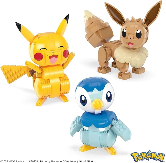 MEGA Pokémon Building Toy Kit Build &amp Show with 3 Action Figures (583 Pieces) for Kids