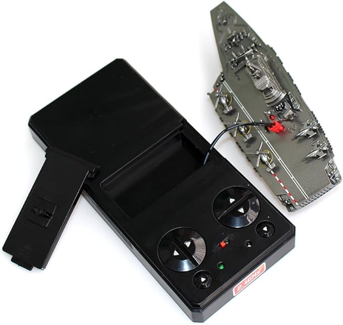 Tipmant Military Remote Control Aircraft Carrier Model RC Boat Ship Speedboat Yacht Electric Water Toy - Silver (2.4G No Antenna)