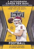 2018 Leaf Draft Football EXCLUSIVE HUGE Factory Sealed 20 Pack Retail Box with TWO(2) AUTOGRAPHS! Box Includes (100) ROOKIE Cards of all the Top Football Draft Picks!