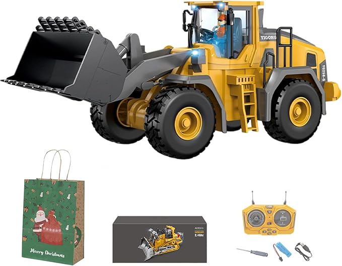 Construction Rc Set of 4 2.4ghz Remote Control Excavator 360° Rotation Lights and Sounds Command The Site Conquer The Dirt Collaborative Experience Alloy Material (1Pc-C)