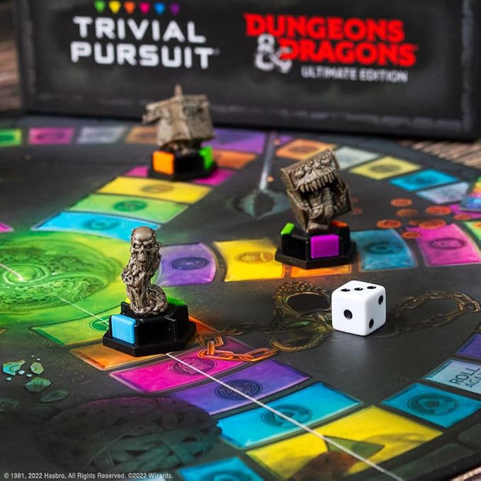 Trivial Pursuit: Dungeons &amp Dragons Ultimate Edition | Collectible Trivia Board Game Featuring 6 Monster Movers and 1800 Questions Across 6 Categories | Officially-Licensed D&ampD Game &amp Merc