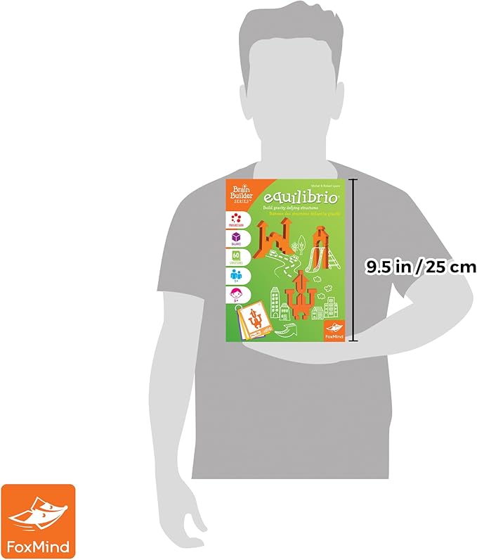 FoxMind Games: Equilibrio Spatial Logic and Dexterity Game Build Gravity Defying Structures 60 Smart Puzzles to Work Through 6 Levels of Complexity Develops STEM Skills 1+ Players for Ages 5+