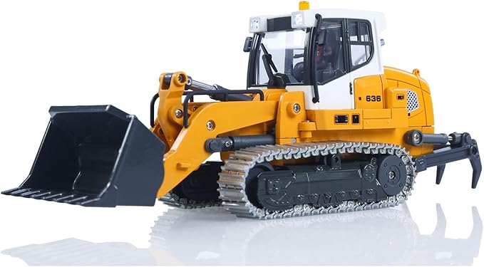 TOUCAN RC HOBBY US in Stock 1/50 RC Electric Lifting Tracked Loader LR636 2.4G Construction Vehicle Metal Bucket Tracks Ripper RTR Model Light Sound Battery New Year Gift for Ages 14+