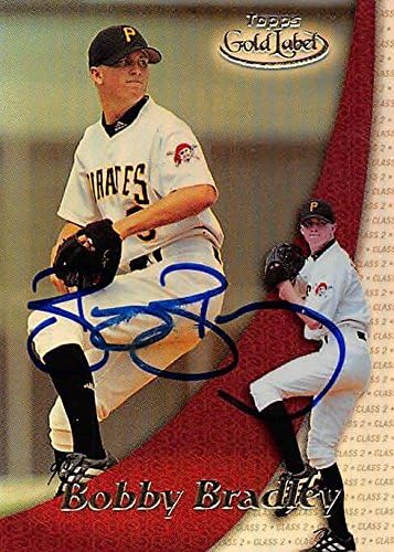 Sports Memorabilia Autograph Warehouse 244580 Bobby Bradley Autographed Baseball Card - Pittsburgh Pirates FT 2000 Topps Gold Label - No. 94 Rookie