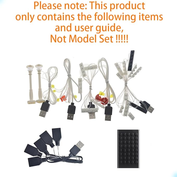 Upgraded Version LED Light Kit for Creator Expert Assembly Square - Compatible with Lego 10255 Building Set (Model Set Not Included)