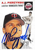 Sports Memorabilia Autograph Warehouse 246417 A.J. Pierzynski Autographed Baseball Card - Minnesota Twins 2003 Topps Heritage - No. 184