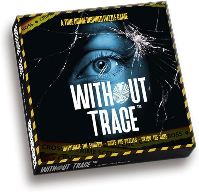 Without Trace - Escape Room Strategy Puzzle Board Game. Immersive Detective Investigation Murder Mystery True Crime Challenge for Adults Teens Couples Date Nights or Solo. 1-4 Players.