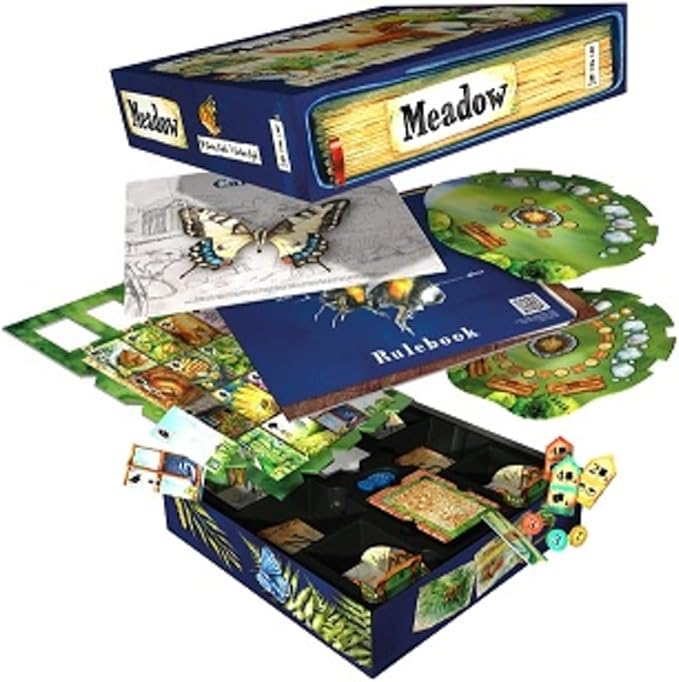 Meadow Board Game - Nature Observing Drafting and Set Collection Game Strategic Exploration Fun Family Game for Kids &amp Adults Ages 10+ 1-4 Players 60-90 Minute Playtime Made by Rebel Studio