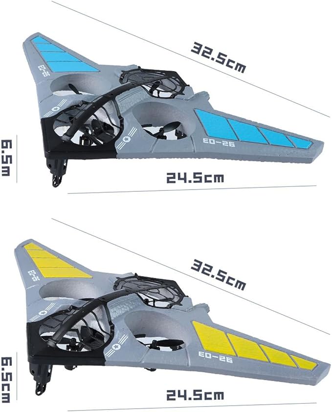 GoolRC RC Plane Remote Control Airplane B-2 Stealth Bomber RC Fighter 2.4GHz 2CH RC Airplane Foam RC Aircraft Easy to Fly RC Glider with 2 Batteries for Beginners and Adults (Blue)