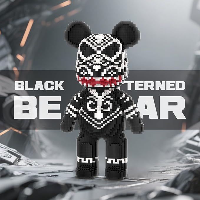 DAHONPA Black Bear Micro Building Blocks Set (7220 Pieces) Gift for Adults and Kids