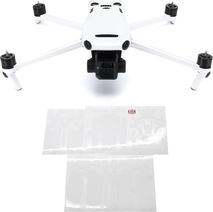 WRAPGRADE Full Skin Stickers for DJI Mavic 3 / Mavic 3 Classic (RACING WHITE)