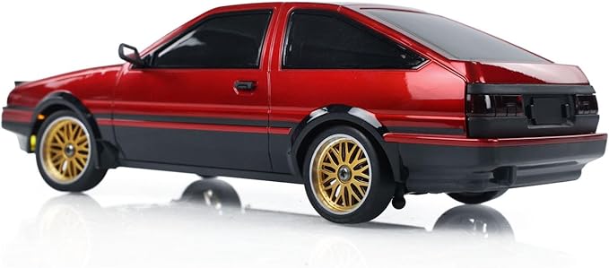 US in Stock 1/18 RC Drift Racing Car Rwd LDRC LD1801 Wireless Control Vehicle Gyroscope Light System Motor Servo ESC Hobby Model for Ages 14+(Red with Gyro)