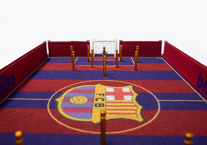 Binho Board Classic Board Game FC Barcelona Football Club Edition - 2-Player Fast-Paced Finger Flicker Pinball Family Board Game - Portable Tabletop Sports Game Set for Any Occasion