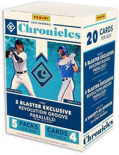 2022 Panini Chronicles Baseball Blaster Box - 5 Packs per Box - 4 Cards Per Pack - 20 Trading Cards Per Box (22PABCHR-BXB)