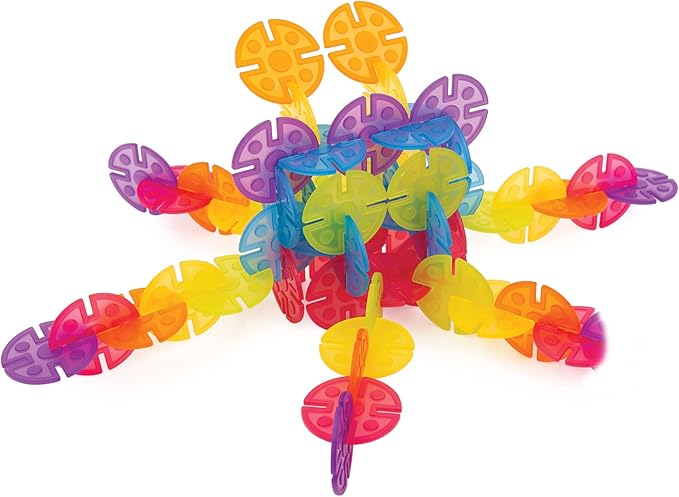 Guidecraft Interlox Discs - 96 Piece Set: Kids STEM Learning and Construction Toy Creative and Educational Building Set for Toddlers