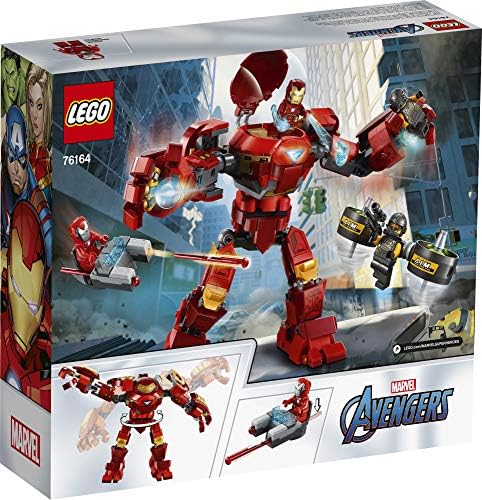 LEGO Marvel Avengers Iron Man Hulkbuster Versus A.I.M. Agent 76164 Cool Interactive Brick-Build Avengers Playset with Minifigures (456 Pieces)